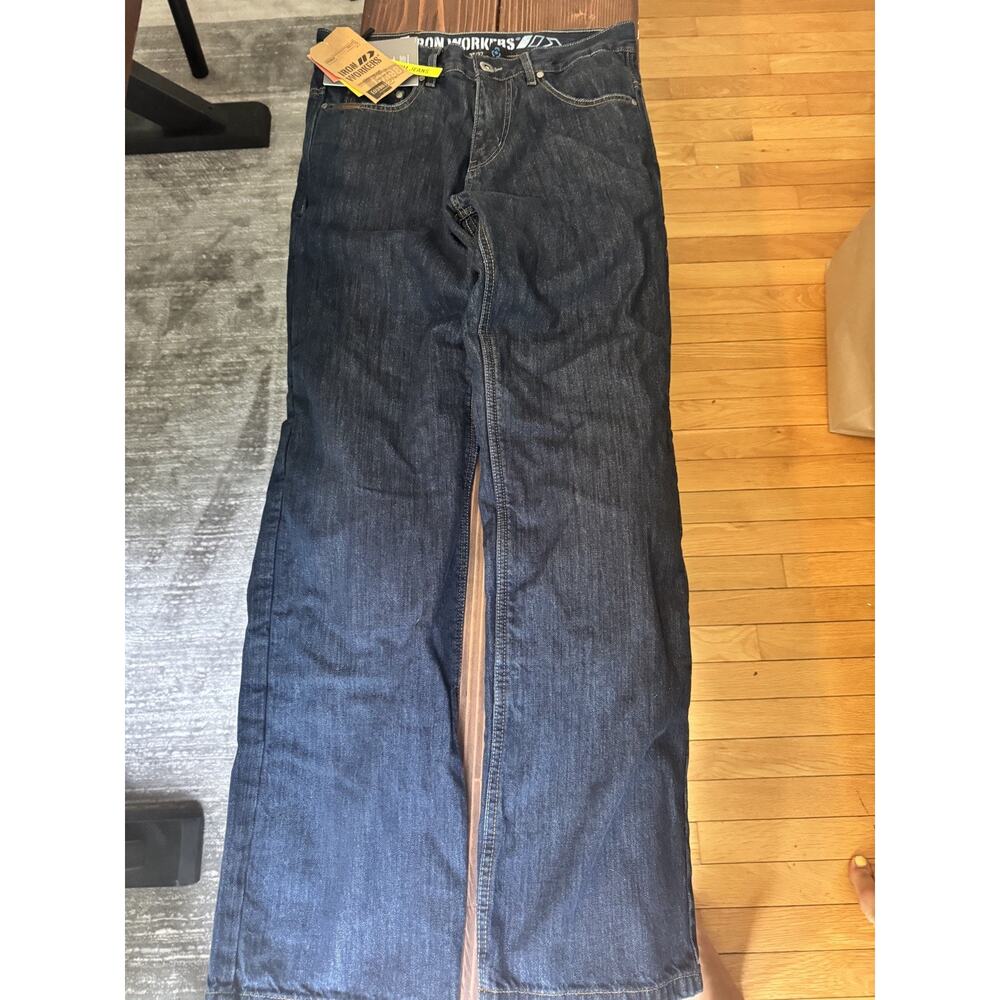 Iron Workers Motorcycle Jeans Mens 32x31 Blue Bootcut Armored Knees NWT